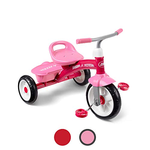 Radio Flyer Pink Rider Trike, outdoor toddler tricycle, ages 3-5 (Amazon Exclusive)