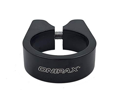 ONIPAX Bicycle Seat Post Clamp Aluminum Alloy 31.8MM/34.9MM Black (31.8MM)
