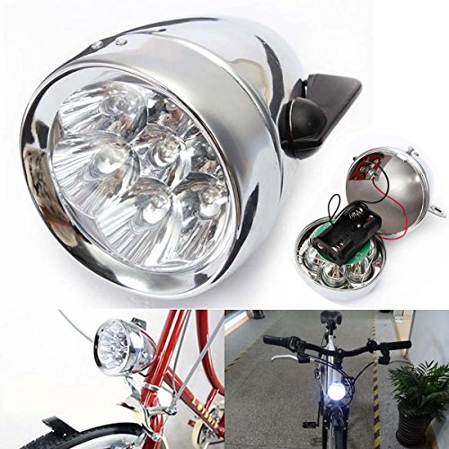 bluesunshine Vintage Retro Bicycle Bike Front Light Lamp 7 LED Fixie Headlight with Bracket