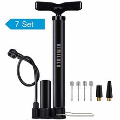 VIMILOLO Bike Pump Portable, Ball Pump Inflator Bicycle Floor Pump with high Pressure Buffer Easiest use with Both Presta and