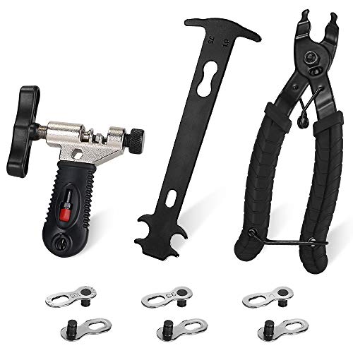 WOTOW Bicycle Chain Repair Tool Kit, Cycling Bike Master Link Pliers Remover & Chain Breaker Splitter Cutter & Chain Wear