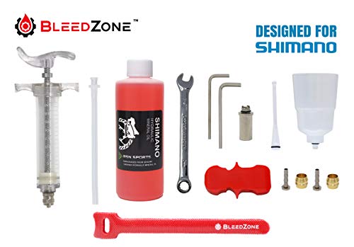 RSN Sports Pro Bleed Kit for Shimano Hydraulic Road/Gravel Brakes with 120ml Mineral Oil and Tools