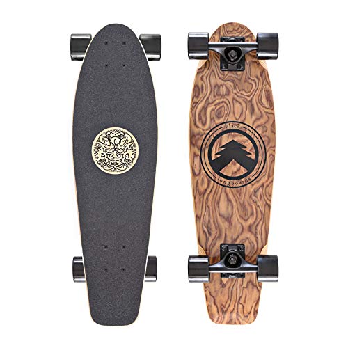 black longboards Collection | Longboard Skateboard Complete | Exotic Wood with Canadian Maple Core | Cruising, Carving,