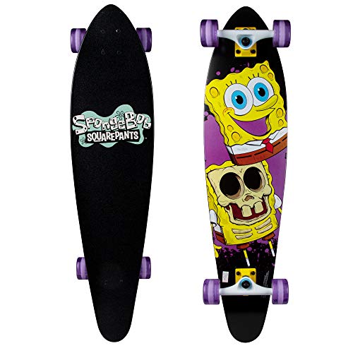 Kryptonics Spongebob 36" Longboard Complete Skateboard - Big Reveal, Yellow, Model Number: 169951