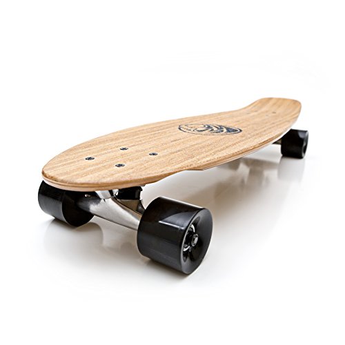 White Wave Bamboo Longboard Skateboard (Missile)