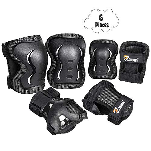 JBM international JBM Kids Knee and Elbow Pads with Wrist Guards Protective Gear Set, Impact Resistance for Your Children Outdoor Activitiesâ€™