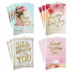 Hallmark Assorted Birthday Greeting Cards, Pretty Pinks