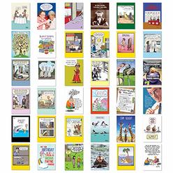 NobleWorks, Birthday Bestsellers - 36 Assorted Happy Birthday Greeting Cards with Envelopes - Adult Bday Comic Cartoons