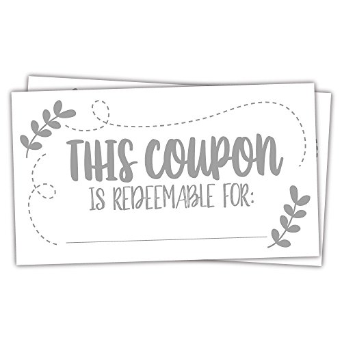 m&h invites 50 Coupon Cards - Coupons for Mom, Wife, Husband, Business - Vouchers