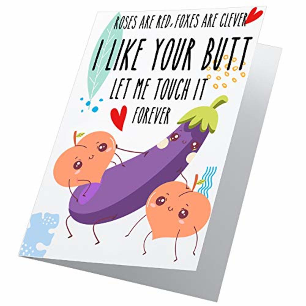 akeke 6JL1GLY Funny Anniversary Birthday Card, Humor Naughty Birthday  Valentine's Card for Husband Wife Girlfriend Boyfriend Him Her