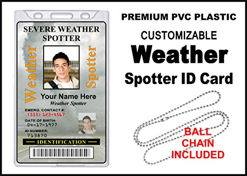 Innovative ID Cards Weather Spotter ID Card - Custom with Your Photo and Information - Storm Chaser ID