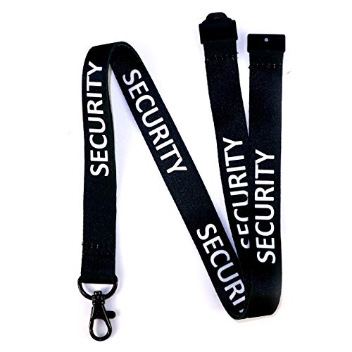 Lanyards81 RockNerdy - Security Lanyard with Safety Breakaway and Metal Clasp - ID Holder for Officer Bouncer Guard Staff Men Women - ID