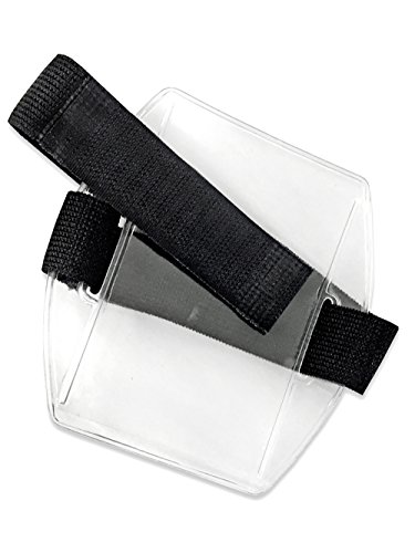 OnDepot.com 100pcs - Armband ID Badge Holder with Black Strap Arm Band by OnDepot.com