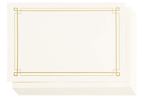 sustainable greetings Certificate Paper with Metallic Gold Foil Border, Award Certificates (Ivory, 8.5 x 11 in, 48-Pack)