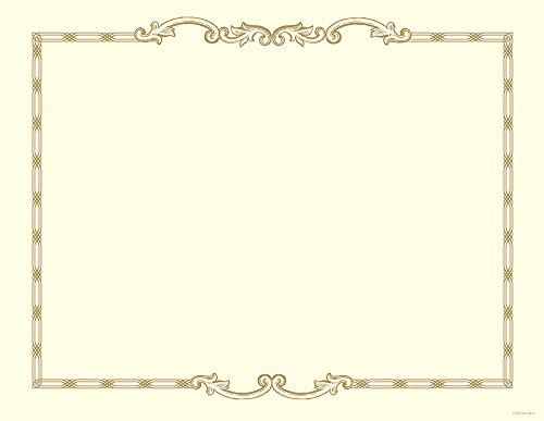 Great Papers! Linked Cast Iron Gold Foil Certificate, 8.5" x 11", 12 Count (2012198)