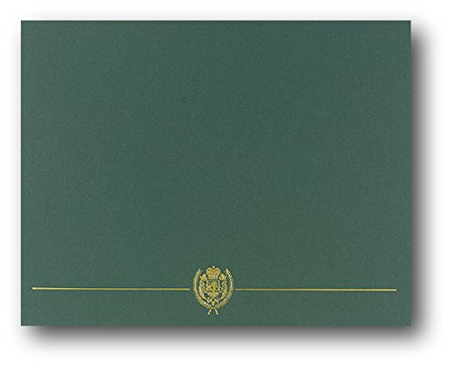 Great Papers! Green Classic Crest Certificate Covers - 25 Covers