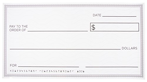 sustainable greetings Reusable Giant Oversized Fake Paper Checks for Endowment Award - Large Dry Erase Novelty Cheque for Rewards, Donations, Gag