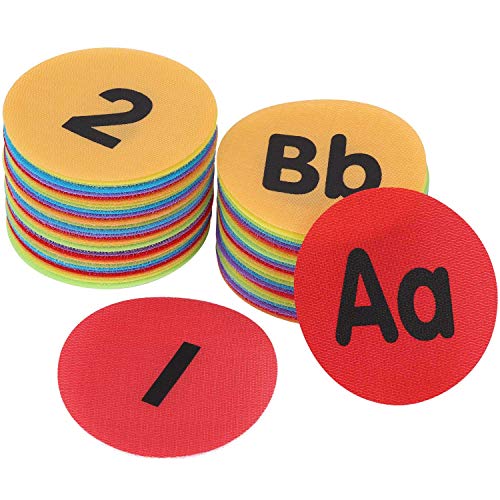LoveBB 60 Pieces Carpet Spot Sit Markers, 4 inches Diameter Floor Dots Spots for School,Teachers,Classroom and Kids (1~34 Numbers