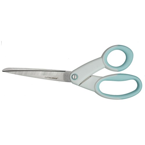 ECR4Kids Cutting Edge Ultra-Grip 9.5" Precision Stainless Steel Scissors - Heavy Duty for Offices, Home, School - Blue