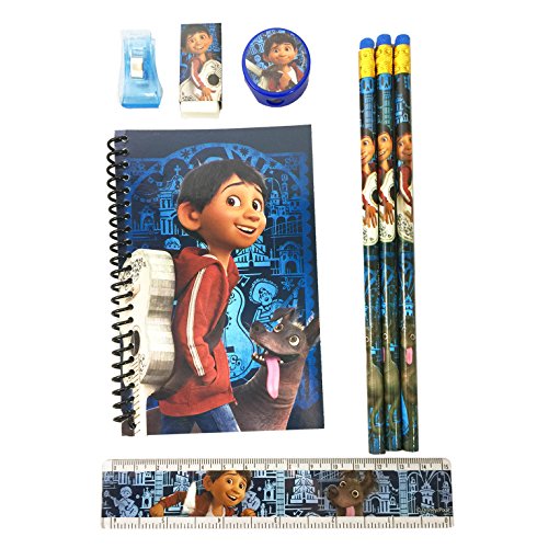 Disney Coco Miguel Ernesto Stationary Pencil Eraser Ruler School Supply BLUE