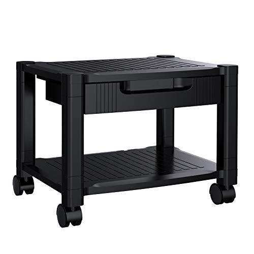HUANUO HNDPS Printer Stand - Under Desk Printer Stand with Cable