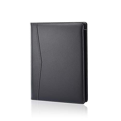Pacific Mailer Padfolio Portfolio Leather Binder, Interview Legal Document Organizer, Business Card Holder Included Letter Sized Writing Pad