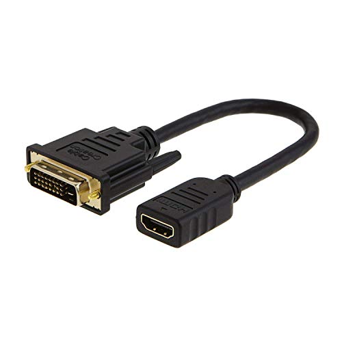 CableCreation HDMI to DVI Cable, CableCreation Bi-Directional HDMI Female to DVI-D(24+1) Male Adapter, 1080P DVI to HDMI Conveter, 3D,
