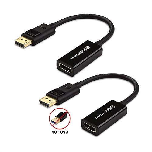 102018x2 Cable Matters 2-Pack DisplayPort to HDMI Adapter (DP to