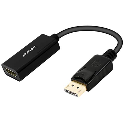 Benfei DisplayPort to HDMI, Benfei Gold-Plated DP Display Port to HDMI Adapter (Male to Female) Compatible for Lenovo Dell HP and