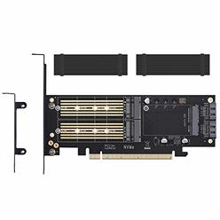 MHQJRH 3 in 1 M.2 and mSATA SSD Adapter Card for M.2 NVME to PCIE Adapter,M.2 SATA SSD to SATA III Adapter,mSATA to SATA Adapter