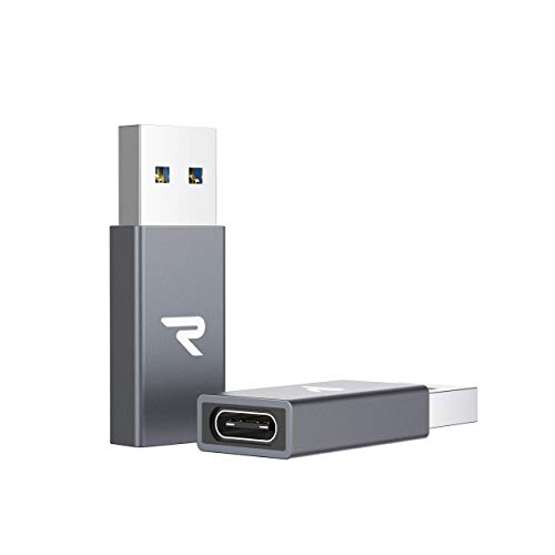 RCA04-US RAMPOW QC 3.0 USB A to USB C Adapter 2Pack, 5Gbps USB C Female to  USB Male Adapter, USB 3.0 Type C Converter for iPhone