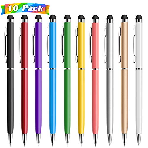 94MCTMC Stylus Pens for Touch Screens, StylusHome 10 Pack Universal 2 in 1  Capacitive Stylus Ballpoint Pen for iPad iPhone Tablets