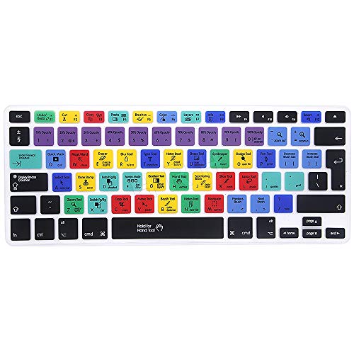 HRH Photoshop PS Shortcuts Silicone Keyboard Cover Skin for MacBook Air 13,MacBook Pro13/15/17 (with or w/Out Retina Display,