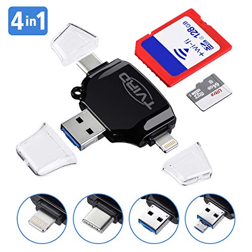4-in-1 SD/MicroSD Reader to USB-A/Micro USB Adapter
