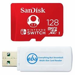 SanDisk 128GB Nintendo Switch Micro SD Card/Switch Lite Memory Card 128 GB High Speed (SDSQXAO-128G-GNCZN) Bundle with 1