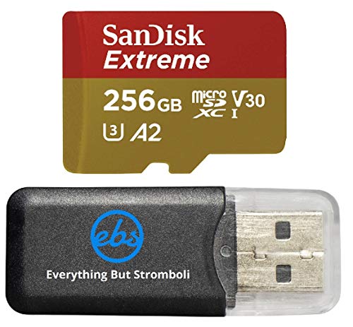 SanDisk 256GB Micro SDXC Memory Card Extreme Works with GoPro Hero 8 Black, GoPro Max 360 Action Camera U3 V30 4K A2 Class 10