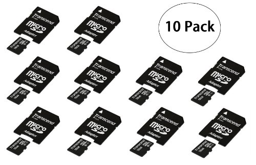Transcend 10 Pack Transcend 10 x 16GB Class 10 microSDHC Flash Memory Card TS16GUSDHC10