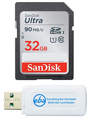 SanDisk 32GB SDHC SD Ultra Memory Card Works with Canon Powershot ELPH 360 HS, SX70 HS, SX620 HS Camera UHS-I
