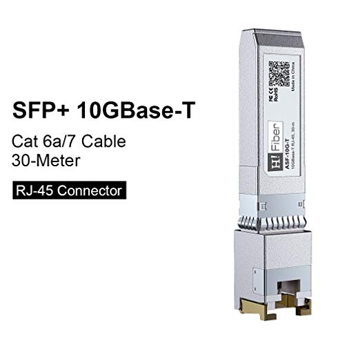 H!Fiber.com SFP+10GBASE-T Transceiver Copper RJ45 Module Compatible for Ubiquiti UF-RJ45-10G, Reach 30m, for Data Center,