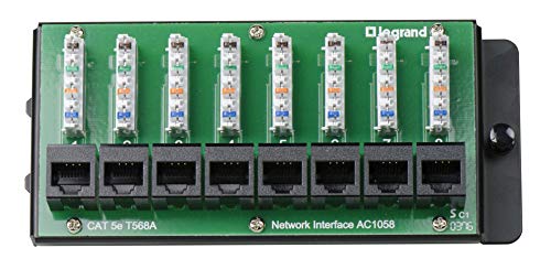 Legrand - OnQ AC1058 8-Port Cat 5e Network Interface Module, Green