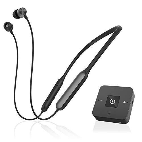 Golvery Bluetooth Headphones Transmitter for TV Watching, Golvery Neckband Wireless Stereo Earphones Earbuds Set w/Transmitter