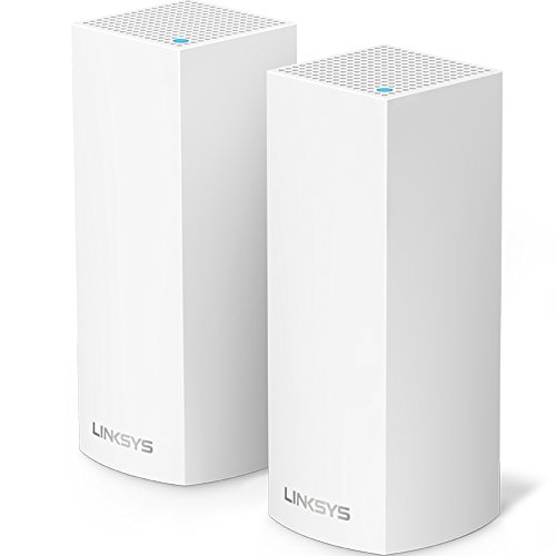 Linksys WHW0302 Velop Mesh Router (Tri-Band Home Mesh Wi-Fi System for Whole-Home Wi-Fi Mesh Network) 2-Pack, White