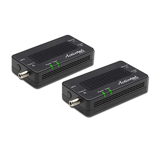 Actiontec MoCA 2.5 Network Adapter for Ethernet Over Coax (2 Pack) â€“ 1 Gbps Ethernet, Coax to Ethernet Adapter, Enhanced