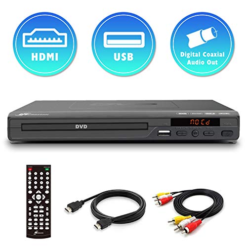 Mediasonic DVD Player â€“ Upscaling 1080P All Region DVD Players for Home with HDMI / AV Output, USB Multimedia Player