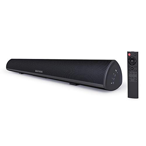 BYL Sound Bar, Bestisan 80W Home Theater Soundbar System with IR Remote Function, Wired and Wireless Bluetooth 5.0 Audio Speaker