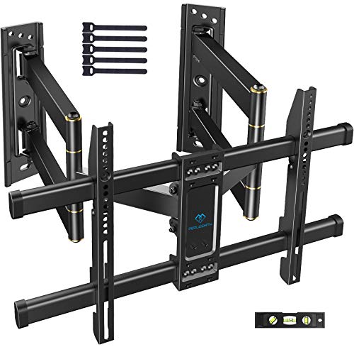 Photo 1 of PERLESMITH Corner TV Wall Mount Full Motion- Corner TV Bracket Fits 37-65 Inch LED, LCD 4K Flat Curved Screen TVs- Hold up to 99 lbs Max