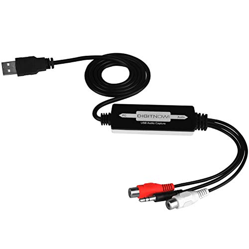 DIGITNOW! USB 2.0 Audio Capture Card Grabber for Cassette Tapes and Vinyl Records