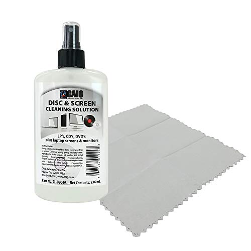 Caig Disc and Screen Cleaning Solution w/microfiber Cloth
