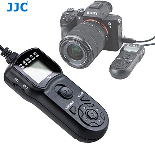 Fotasy JJC Intervalometer Timer Remote Shutter Cord Sony Alpha Camera, fits Sony A7 A7 II A7 III A7R A7R II A7R III A7S A7S II A9 A9