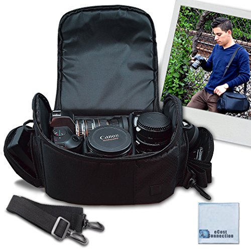 eCost Large Digital Camcorder / Video Padded Carrying Bag / Case, Large For Canon VIXIA XC10, EOS C100 Mark II, HF R62, VIXIA HF